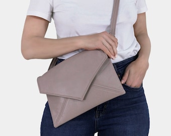 Clutch bag nude pink, small crossbody bag | Bridesmaid gift | Wedding, night, evening, party clutch handbag | Vegan purse bag