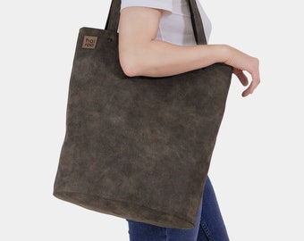 Tote bag - Brown zippered tote bag | gifts for women | Everyday tote