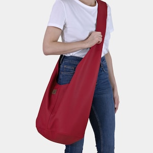 Rote Wochenendtasche Kleine rote Schultertasche Crossbody-Tasche Boho-Tasche für Schwiegermutter Schwiegermutter Geschenke vegane Crossbody-Tasche