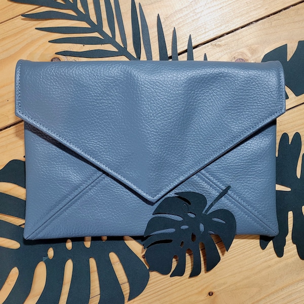 Blau Kuverttasche, Blaue vegane Handtasche, Umhängetasche, Brautjungfer Geldbörse, kleine hochzeitshandtasche, Abendtasche, gute Qualität
