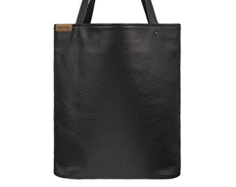 Black tote bag - faux leather purse | womens gift | Tote bag for teacher