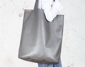 Grey Tote bag - large handbag Christmas gift Weekend bag