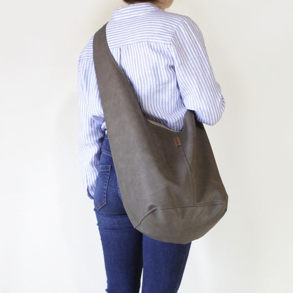 Crossbody Bag Sling Bag. Vegan Hobo Bag Faux Leather Bag - Etsy