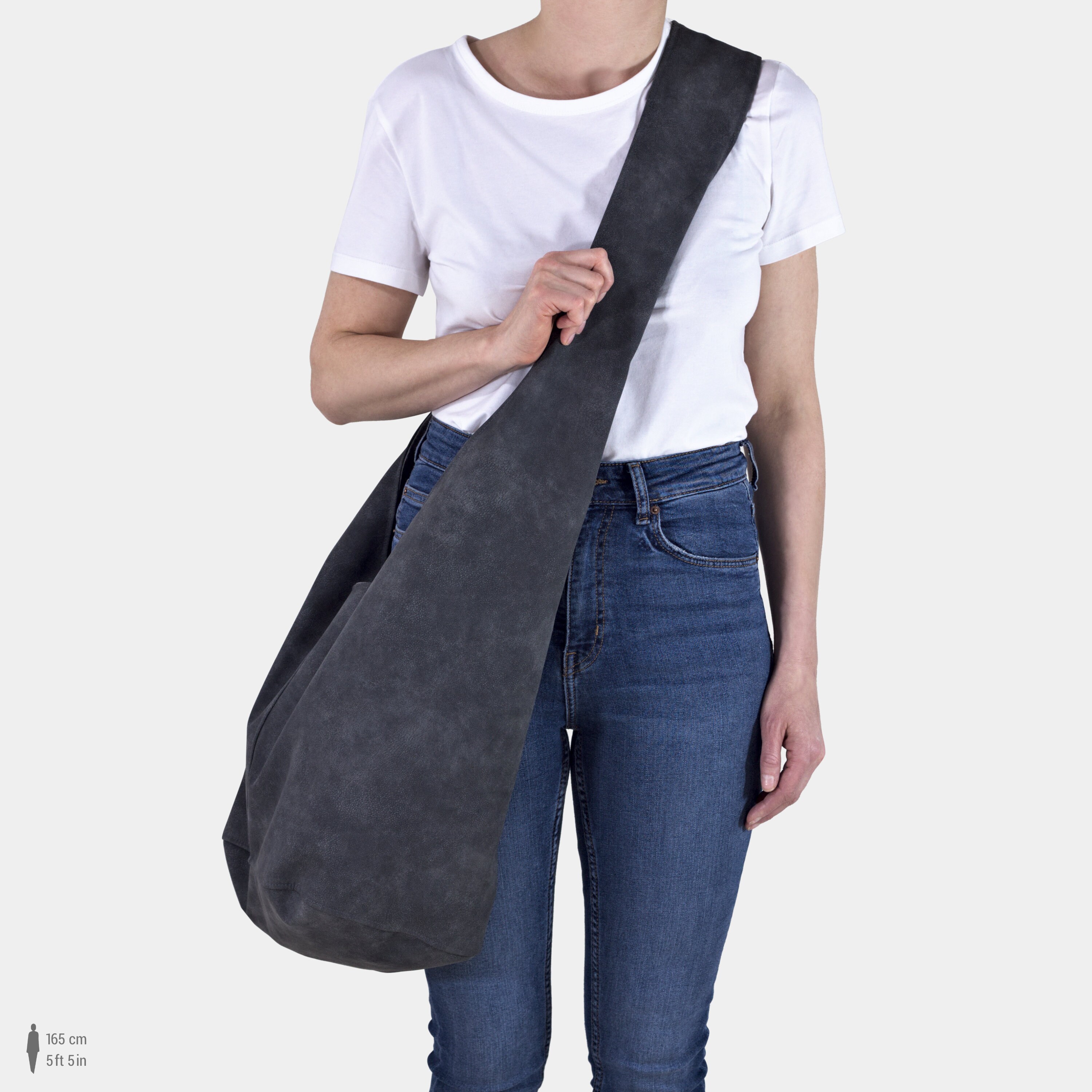 [ JEANS] Urban Hobo Crossbag ★人気★ Women's Multifunctional Lightweight Leather Hobo Bag, Large