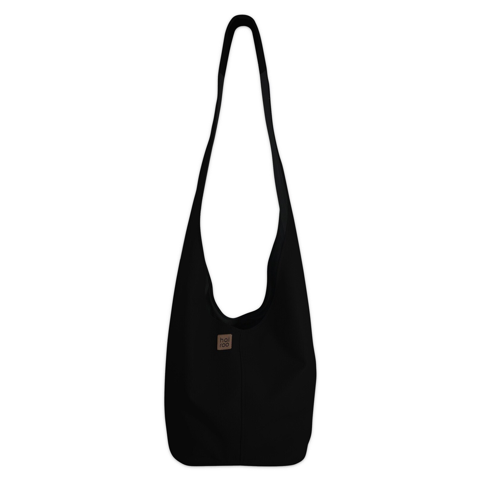 Black Hippie Bag Crossbody Boho Bag. Large Hobo Bag Zippered Etsy