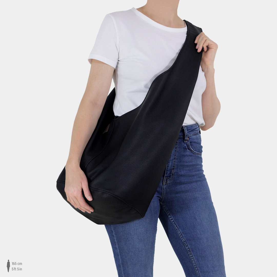 Rhea Slouchy Bag in Black main image 1