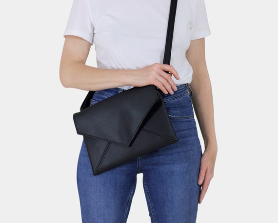 leather envelope clutch bag