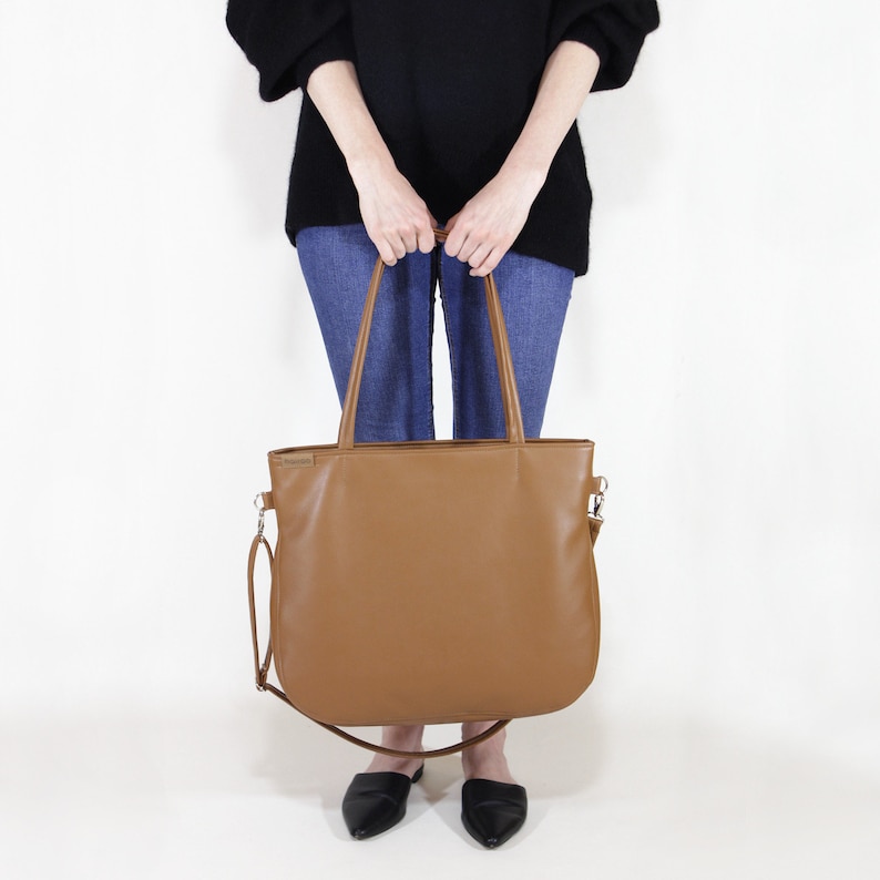 Vegan Leather Tote Bag Zipper Paul Smith