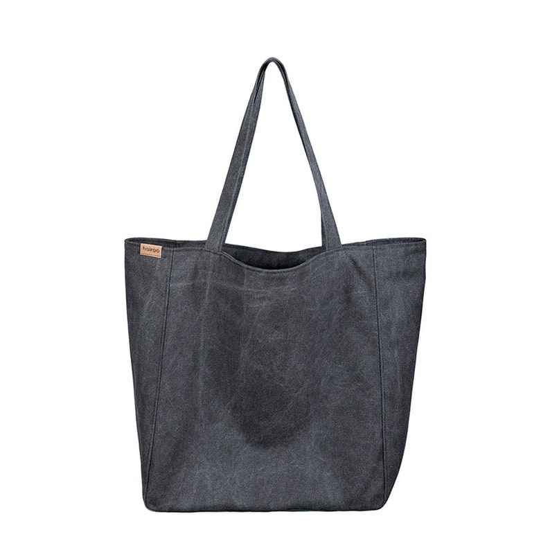 Black Shoulder Bag Sturdy Large Canvas Tote Bag Gifts Under Etsy