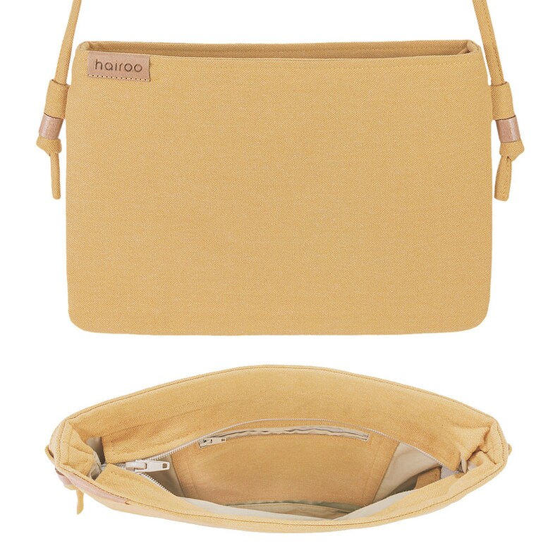 Yellow Clutch Bag Zipped Mustard Small Crossbody Bag Simple Etsy