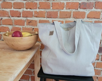 Natuurlijke sterke canvas tas, dikke katoenen handtas, strandtas, unisex tas, cadeau voor meisje, eco tas, hadcrafted