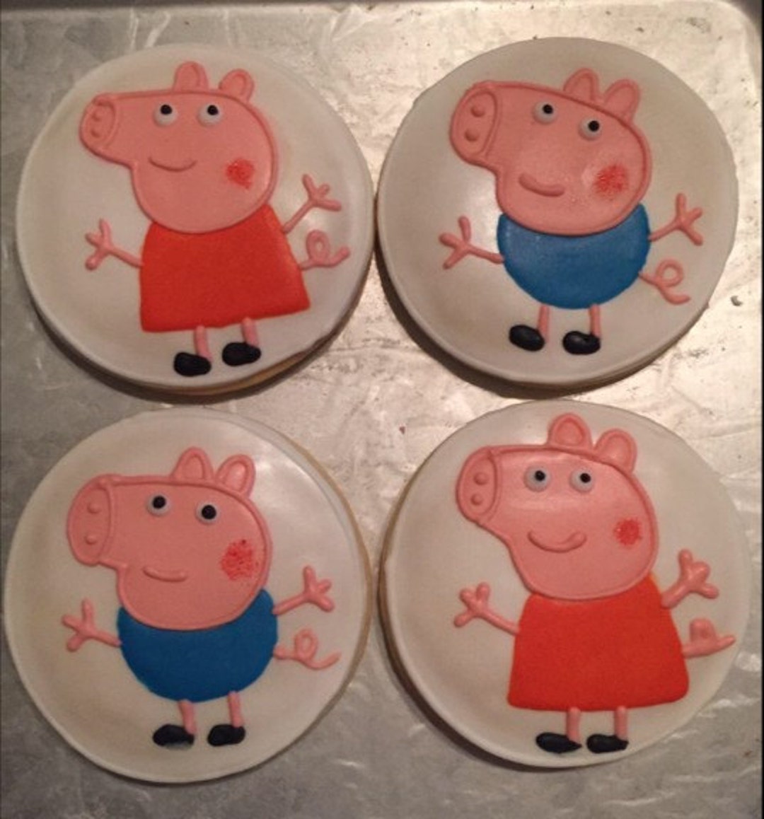 Peppa Pig Theme Cookies - Etsy
