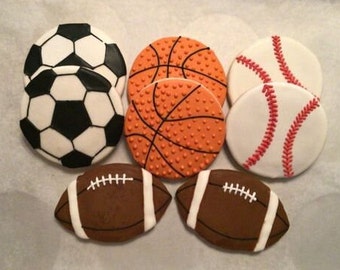 Sports ball cookies