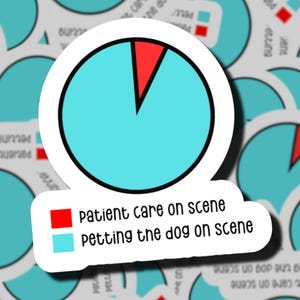 Den Hund An Motiv streicheln | EMS Aufkleber | EMT | Ersthelfer | Sanitäter Aufkleber | Sanitäter | Feuerwehrmann Aufkleber | EMS Geschenke