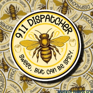 Operador del 911. Dulce, pero puede ser picante. / Pegatina de Operador del 911 / Operador de llamadas al 911 / / Despacho / Telecomunicaciones de emergencia / WYE911