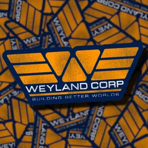 Weyland Corp. Logo Sticker | Alien Movies | Weyland Corporation | Movie Stickers | Yutani Corporation | Pop Culture Stickers