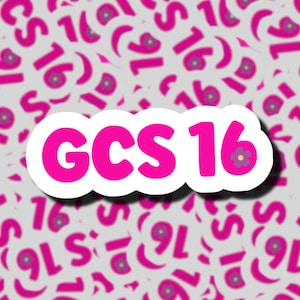 GCS 16 (Pink) | EMS Sticker | EMT | First Responders | Paramedic Stickers | Medics | Medical Nurses Sticker | Canadian Triage Scale