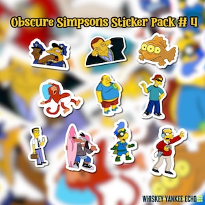 Die Gibson Sticker Pack #4 | Zufällige Simpsons Charaktere | Die Simpsons | Retro 90er Jahre | Die klassischen Jahreszeiten Sticker Packs
