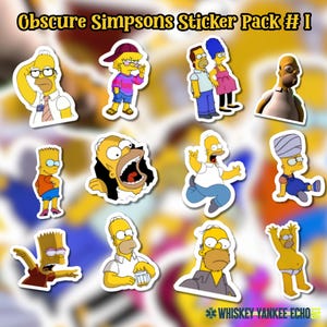 The Simpsons Sticker Pack #1 | Homer, Marge, Bart, Lisa Simpson | The Simpsons | Retro 90s | Classic Simpsons Seasons | The Simpsons Family