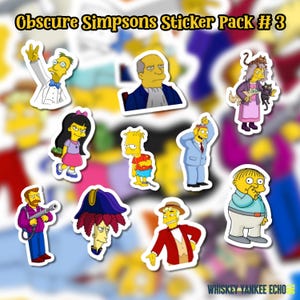 The Simpsons-stickerpakket #3 | Willekeurige Simpsons-personages | De Simpsons | Retro jaren 90 | Klassieke Simpsons-seizoenen | Stickerpakketten