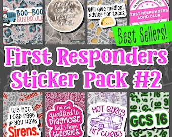 First Responder Sticker Pack # 2 | Paramedic | First Responder Stickers | EMS | Nurses | Paramedic Student | EMS Sticker