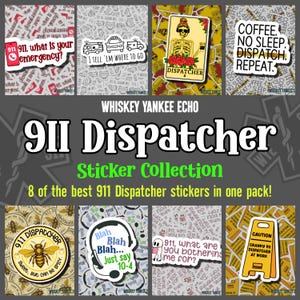 Paquete de calcomanías para despachador del 911 / Regalos para despachador del 911 / Paquetes de calcomanías para despachador / EMS, Policía, Bomberos / Despacho de emergencias / MPDS / WYE911