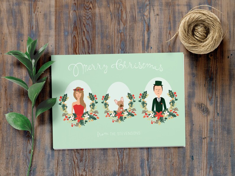 Last Minute Christmas Gift Printable Family Portraits // Personalized Gifts // Christmas Gifts image 2