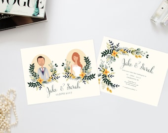 Summer Mint Julep Wedding Invitation Suite /// Couples Portrait /// Family Portrait /// Printable Wedding Invites /// DIY Wedding Invites