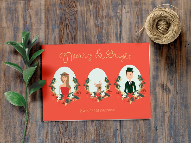 Last Minute Christmas Gift Printable Family Portraits // Personalized Gifts // Christmas Gifts image 4