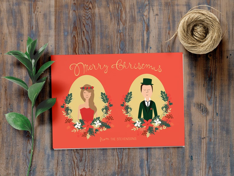 Last Minute Christmas Gift Printable Family Portraits // Personalized Gifts // Christmas Gifts image 6