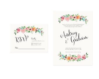 Spring Flowers Wedding Invitations