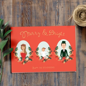 Last Minute Christmas Gift Printable Family Portraits // Personalized Gifts // Christmas Gifts image 3