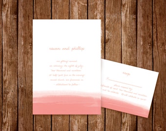 A Touch of Blush Watercolor Wedding Invitation Suite // DIY Printable Wedding Invitations