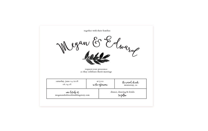 Typist Wedding Invitation Suite Printable Wedding Invitations DIY Wedding Invitations