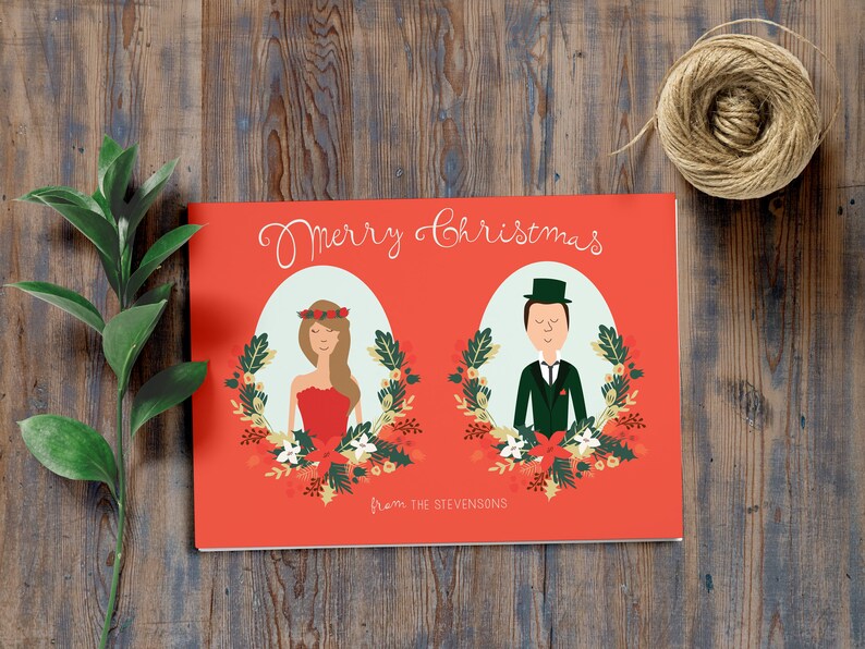 Last Minute Christmas Gift Printable Family Portraits // Personalized Gifts // Christmas Gifts image 5