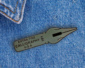 Calligraphy Nib Enamel Pin