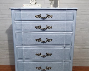 French Provincial MALCOM  Tall Boy Dresser (Pick up or Delivery (fee will apply) within 300km from Calgary AB)