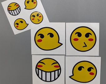 Radical Edward Hacker Smiley Stickers - Complete set of 4 designs!