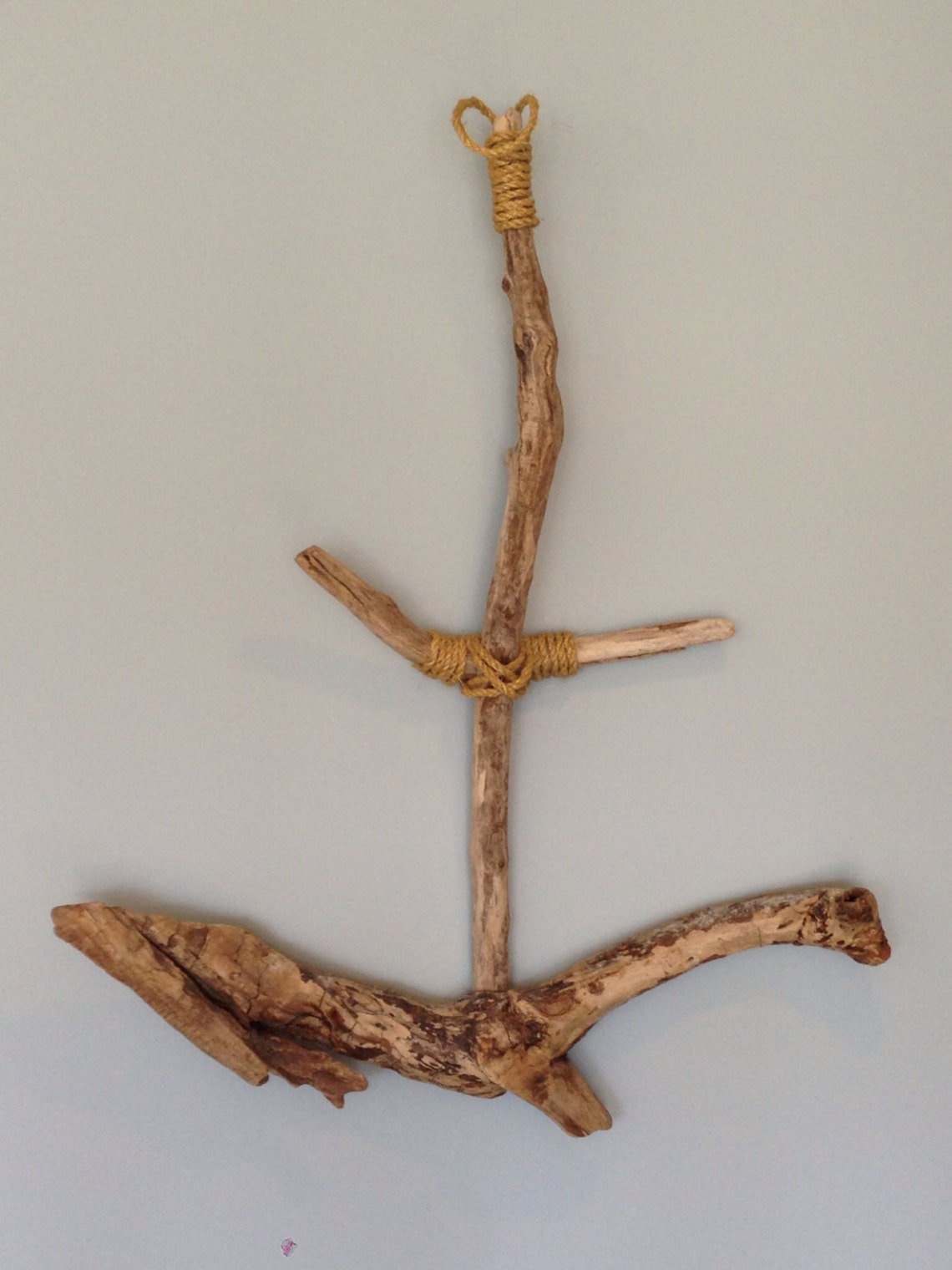 Hanging Driftwood Anchor Etsy