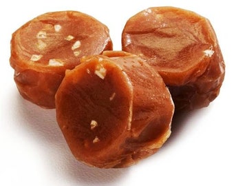 25-28 caramels, Artisan Fleur de Sel Caramel Candies, 7oz Assorted Flavors Available