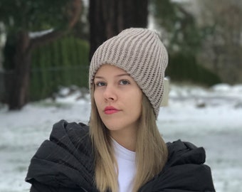 Padrão de crochê para gorro canelado Charlie: estilo folgado, todos os tamanhos (padrão em PDF)