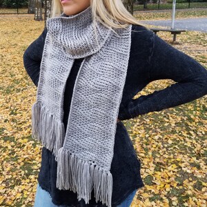 CROCHET PATTERN Patia Bulky Textured Scarf Wrap Instant Download PDF