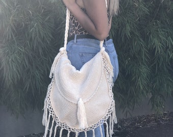 CROCHET PATTERN Mykonos BOHO Bag Purse 4 Sizes Mini-Tote Instant Download pdf