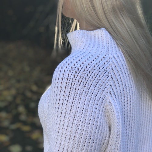 mock turtleneck pullover sweater