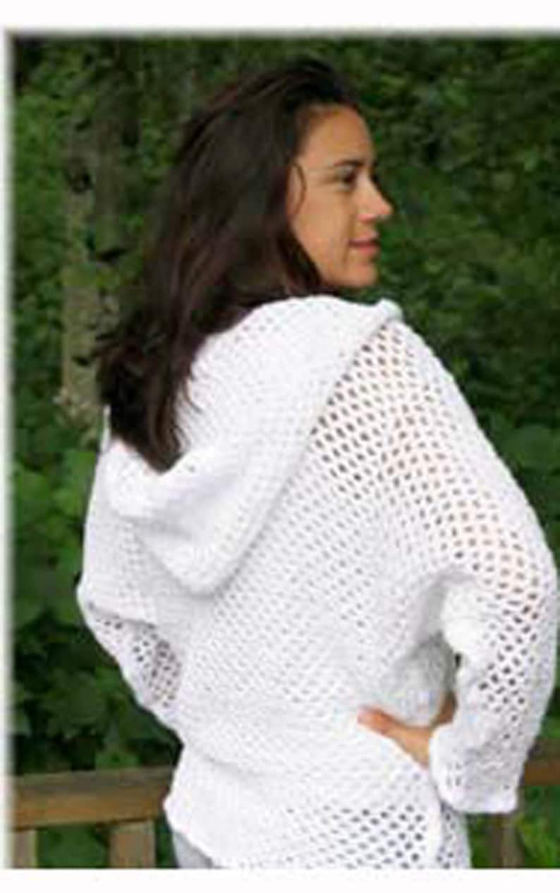 CROCHET PATTERN Mesh Hooded Sweater Children & Adult Sizes Etsy