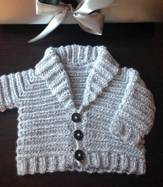 CROCHET PATTERN Jordan Shawl Collared Baby Cardigan Jacket Sweater Instant Download PDF Etsy Canada