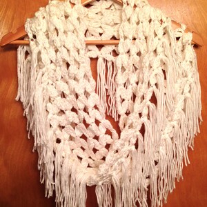 CROCHET PATTERN Endless Petals Lacy Infinity Scarf Cowl Wrap Shawl ...
