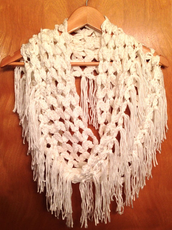 CROCHET PATTERN Endless Petals Lacy Infinity Scarf Cowl Wrap Shawl Instant  Download PDF