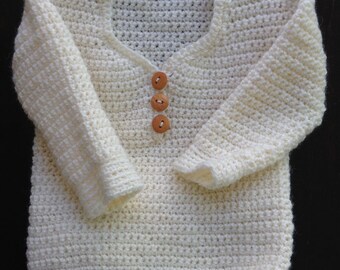 CROCHET PATTERN Hayden Baby Sock Yarn Henley Shirt Top Sweater Instant Download PDF