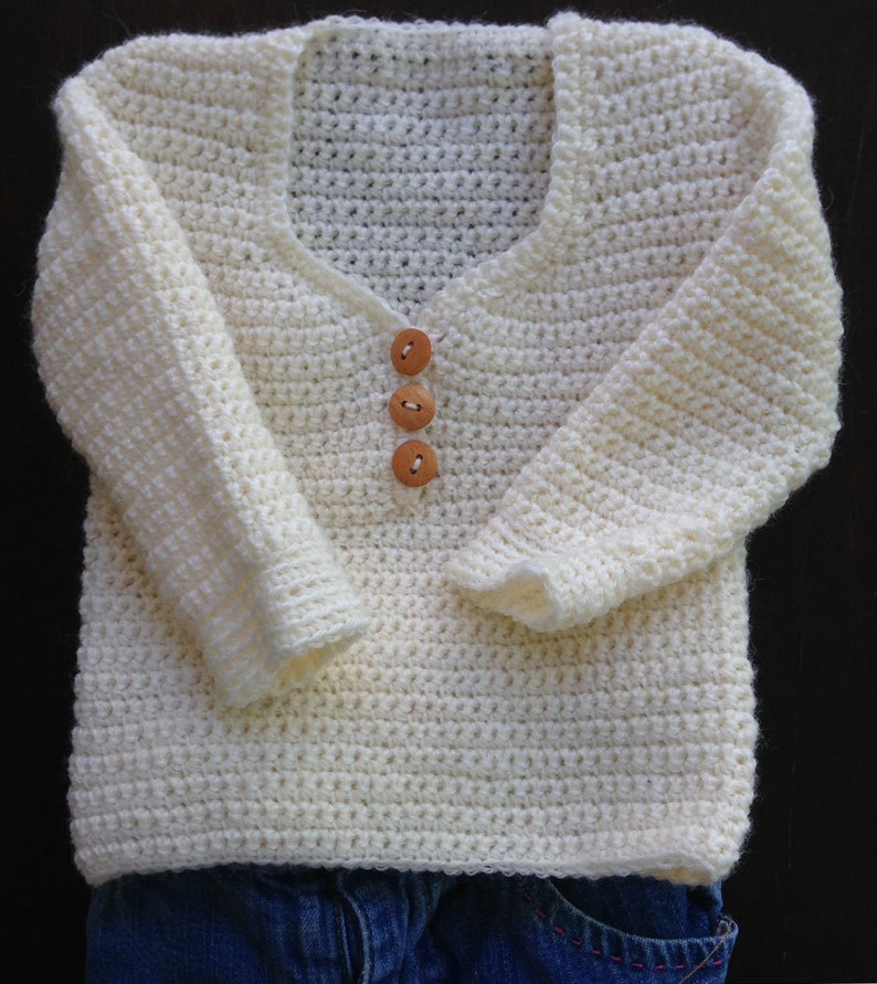 CROCHET PATTERN Hayden Baby Sock Yarn Henley Shirt Top Sweater Etsy
